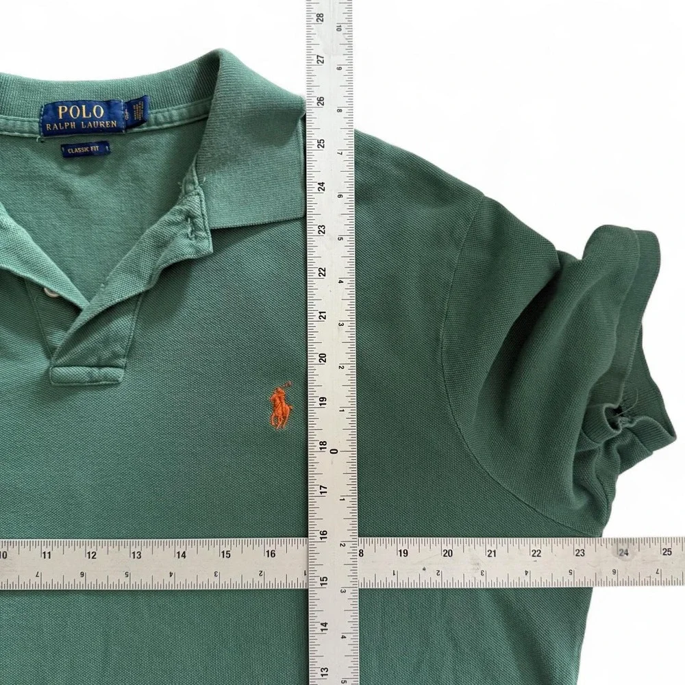 Vintage Polo Ralph Lauren Green Polo Collared Men's L